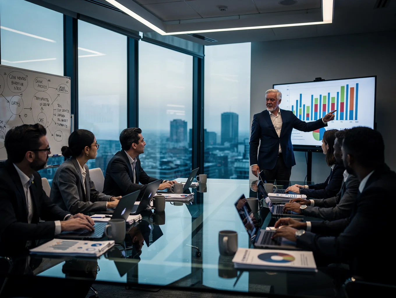 Spiro Group leadership reviewing corporate health and life benefits models